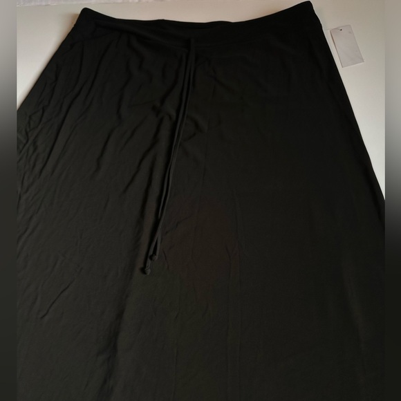 Jaclyn Smith Collection Women’s A-Line Maxi Skirt XL Black Drawstring NWT - Picture 2 of 7